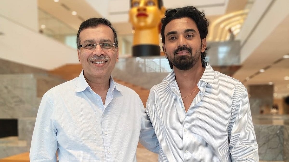 Photo: X | Mufaddal Vohra : Lucknow Super Giants owner Sanjiv Goenka (L) and captain KL Rahul.